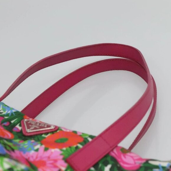 PRADA Tote Bag Nylon Multicolor Silver Auth - Picture 7 of 16